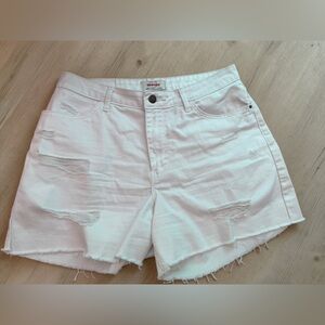 Wrangler White Distressed Cutoff Jean Shorts
